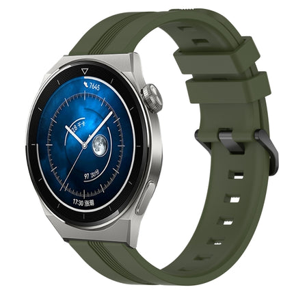 22mm Concave Striped Slicone Watch Band, For Huawei Watch GT3 Pro 46mm, For Huawei Watch Buds