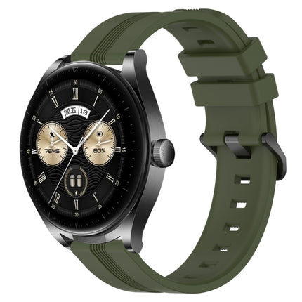 22mm Concave Striped Slicone Watch Band, For Huawei Watch GT3 Pro 46mm, For Huawei Watch Buds