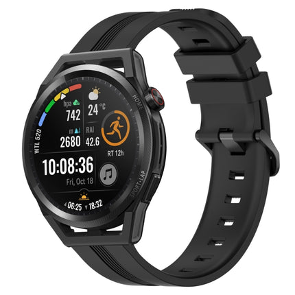 22mm Concave Striped Slicone Watch Band, For Huawei Watch GT Runner, For Huawei Watch 3