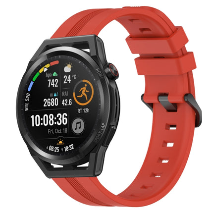 22mm Concave Striped Slicone Watch Band, For Huawei Watch GT Runner, For Huawei Watch 3