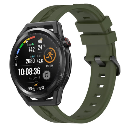 22mm Concave Striped Slicone Watch Band, For Huawei Watch GT Runner, For Huawei Watch 3