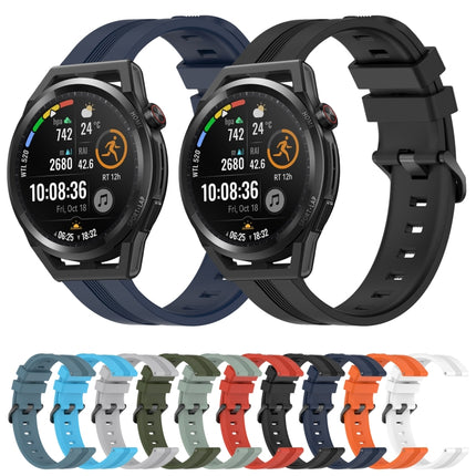 22mm Concave Striped Slicone Watch Band, For Huawei Watch GT Runner, For Huawei Watch 3