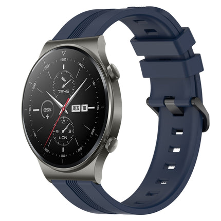 22mm Concave Striped Slicone Watch Band, For Huawei Watch 3 Pro, For Huawei GT2 Pro