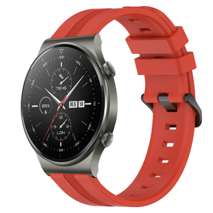 22mm Concave Striped Slicone Watch Band, For Huawei Watch 3 Pro, For Huawei GT2 Pro
