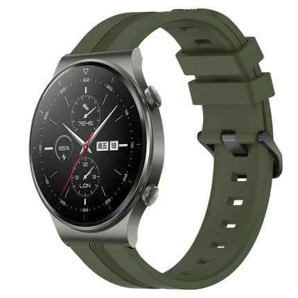 22mm Concave Striped Slicone Watch Band, For Huawei Watch 3 Pro, For Huawei GT2 Pro