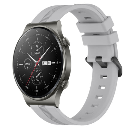 22mm Concave Striped Slicone Watch Band, For Huawei Watch 3 Pro, For Huawei GT2 Pro