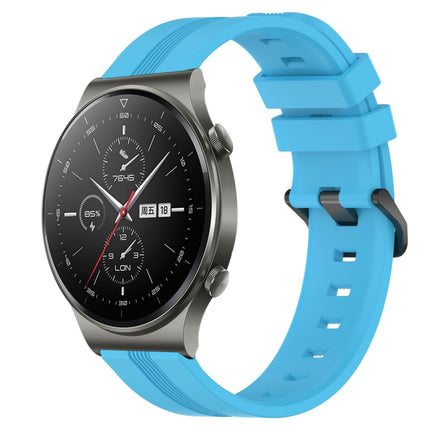 22mm Concave Striped Slicone Watch Band, For Huawei Watch 3 Pro, For Huawei GT2 Pro