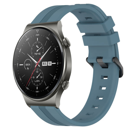 22mm Concave Striped Slicone Watch Band, For Huawei Watch 3 Pro, For Huawei GT2 Pro