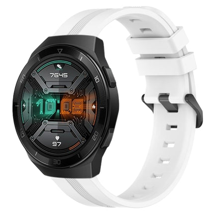 22mm Concave Striped Slicone Watch Band, For Huawei Watch GT 2E, For Huawei GT2 46mm