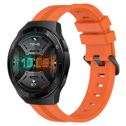 22mm Concave Striped Slicone Watch Band, For Huawei Watch GT 2E, For Huawei GT2 46mm