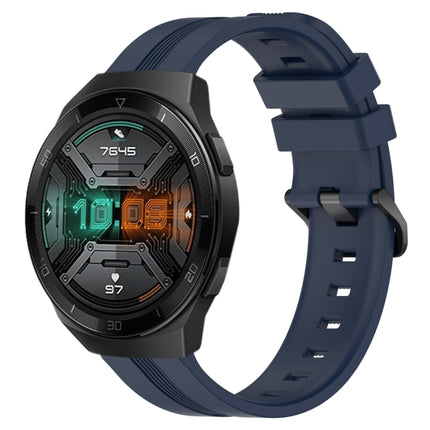 22mm Concave Striped Slicone Watch Band, For Huawei Watch GT 2E, For Huawei GT2 46mm