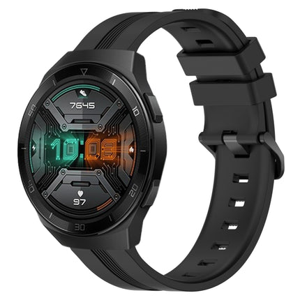 22mm Concave Striped Slicone Watch Band, For Huawei Watch GT 2E, For Huawei GT2 46mm