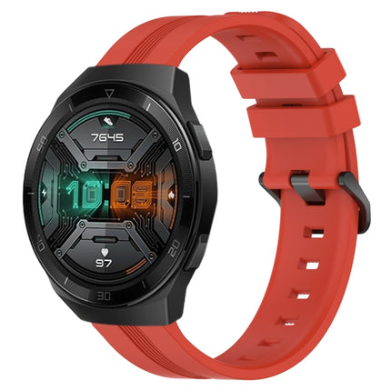 22mm Concave Striped Slicone Watch Band, For Huawei Watch GT 2E, For Huawei GT2 46mm