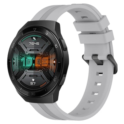 22mm Concave Striped Slicone Watch Band, For Huawei Watch GT 2E, For Huawei GT2 46mm