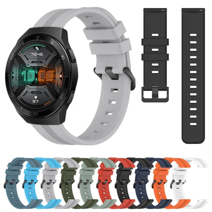 22mm Concave Striped Slicone Watch Band, For Huawei Watch GT 2E, For Huawei GT2 46mm