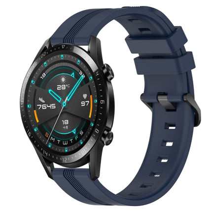 22mm Concave Striped Slicone Watch Band, For Huawei Watch GT 2E, For Huawei GT2 46mm