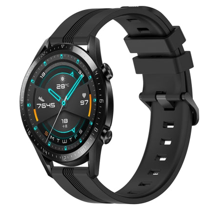 22mm Concave Striped Slicone Watch Band, For Huawei Watch GT 2E, For Huawei GT2 46mm