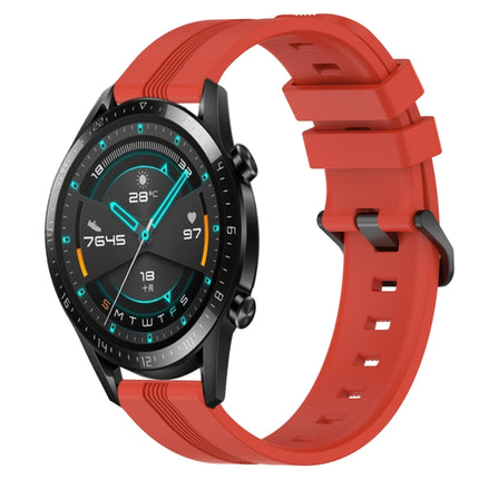 22mm Concave Striped Slicone Watch Band, For Huawei Watch GT 2E, For Huawei GT2 46mm