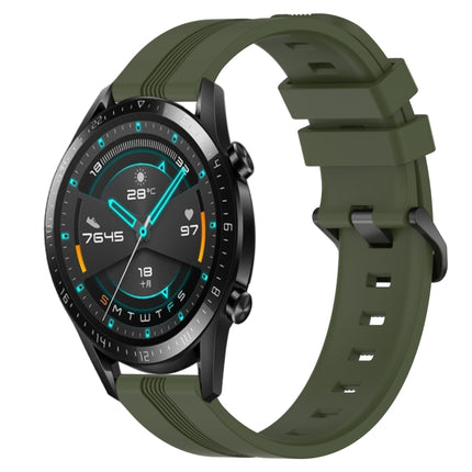 22mm Concave Striped Slicone Watch Band, For Huawei Watch GT 2E, For Huawei GT2 46mm