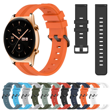 22mm Concave Striped Slicone Watch Band, For Honor Watch GS 3, For Honor Watch GS Pro