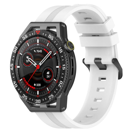22mm Concave Striped Slicone Watch Band, For Huawei Watch GT3 SE