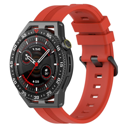 22mm Concave Striped Slicone Watch Band, For Huawei Watch GT3 SE