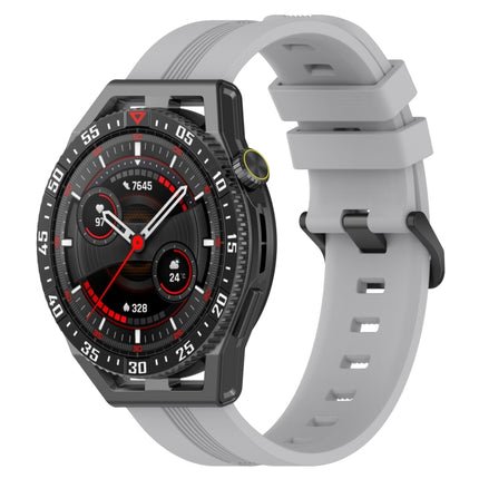 22mm Concave Striped Slicone Watch Band, For Huawei Watch GT3 SE