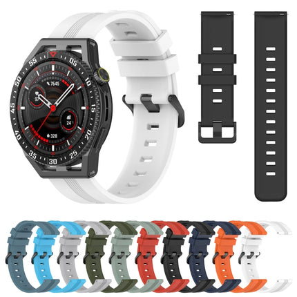 22mm Concave Striped Slicone Watch Band, For Huawei Watch GT3 SE