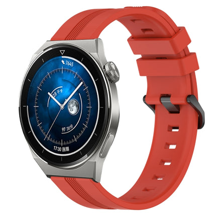 20mm Concave Striped Slicone Watch Band, For Huawei Watch GT3 Pro 43mm, For Huawei Watch GT3 42mm