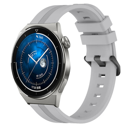 20mm Concave Striped Slicone Watch Band, For Huawei Watch GT3 Pro 43mm, For Huawei Watch GT3 42mm