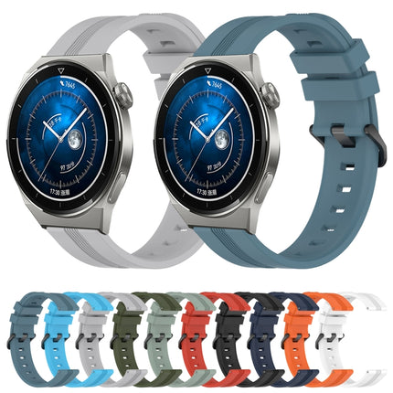 20mm Concave Striped Slicone Watch Band, For Huawei Watch GT3 Pro 43mm, For Huawei Watch GT3 42mm