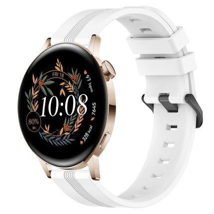 20mm Concave Striped Slicone Watch Band, For Huawei Watch GT3 Pro 43mm, For Huawei Watch GT3 42mm