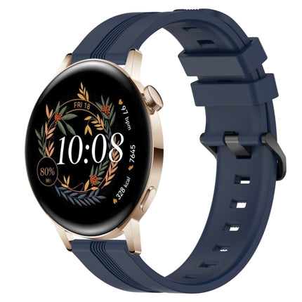 20mm Concave Striped Slicone Watch Band, For Huawei Watch GT3 Pro 43mm, For Huawei Watch GT3 42mm