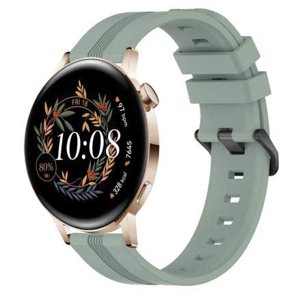 20mm Concave Striped Slicone Watch Band, For Huawei Watch GT3 Pro 43mm, For Huawei Watch GT3 42mm