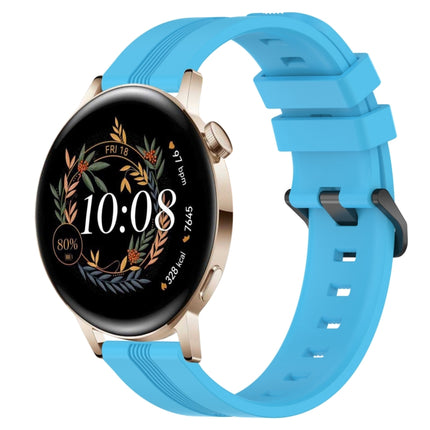 20mm Concave Striped Slicone Watch Band, For Huawei Watch GT3 Pro 43mm, For Huawei Watch GT3 42mm