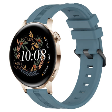 20mm Concave Striped Slicone Watch Band, For Huawei Watch GT3 Pro 43mm, For Huawei Watch GT3 42mm