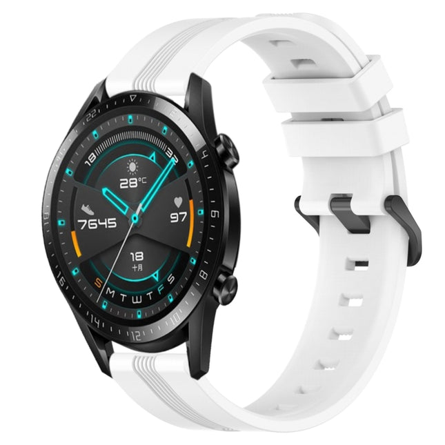 20mm Concave Striped Slicone Watch Band, For Huawei Watch GT2 42mm, For Huawei Watch 2