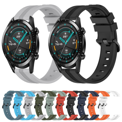 20mm Concave Striped Slicone Watch Band, For Huawei Watch GT2 42mm, For Huawei Watch 2