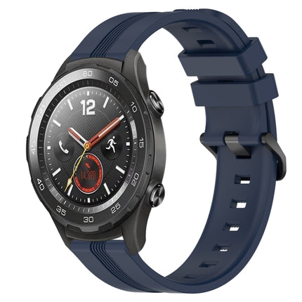 20mm Concave Striped Slicone Watch Band, For Huawei Watch GT2 42mm, For Huawei Watch 2