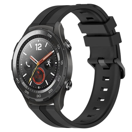 20mm Concave Striped Slicone Watch Band, For Huawei Watch GT2 42mm, For Huawei Watch 2