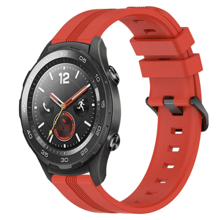 20mm Concave Striped Slicone Watch Band, For Huawei Watch GT2 42mm, For Huawei Watch 2