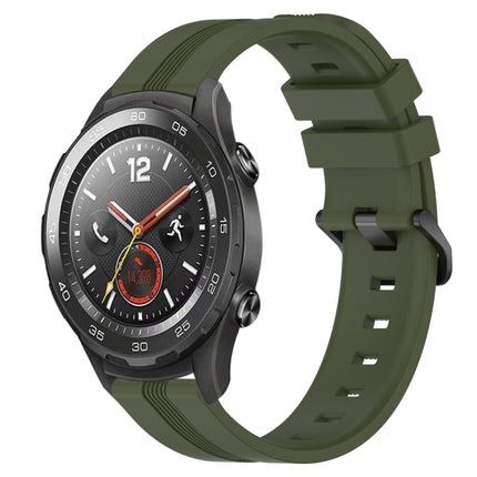 20mm Concave Striped Slicone Watch Band, For Huawei Watch GT2 42mm, For Huawei Watch 2