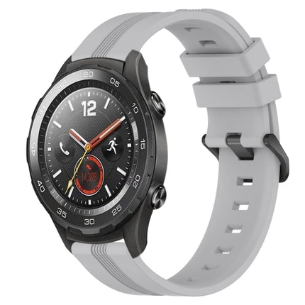 20mm Concave Striped Slicone Watch Band, For Huawei Watch GT2 42mm, For Huawei Watch 2