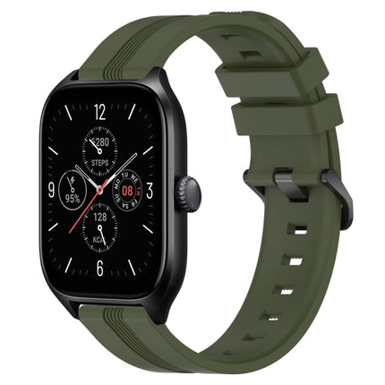 20mm Concave Striped Slicone Watch Band, For Amazfit GTS 4, For Amazfit GTS 3