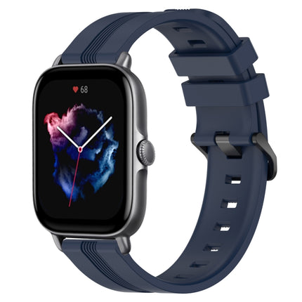 20mm Concave Striped Slicone Watch Band, For Amazfit GTS 4, For Amazfit GTS 3