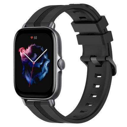 20mm Concave Striped Slicone Watch Band, For Amazfit GTS 4, For Amazfit GTS 3