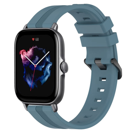 20mm Concave Striped Slicone Watch Band, For Amazfit GTS 4, For Amazfit GTS 3