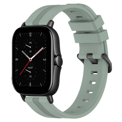 20mm Concave Striped Slicone Watch Band, For Amazfit GTS 2E, For Amazfit GTS 2 Mini