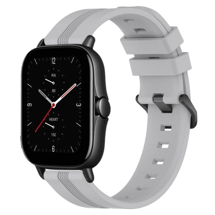 20mm Concave Striped Slicone Watch Band, For Amazfit GTS 2E, For Amazfit GTS 2 Mini