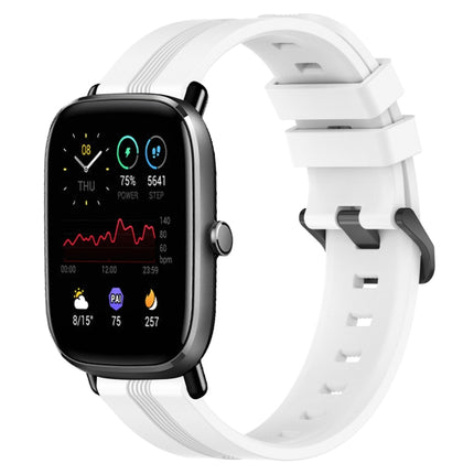 20mm Concave Striped Slicone Watch Band, For Amazfit GTS 2E, For Amazfit GTS 2 Mini
